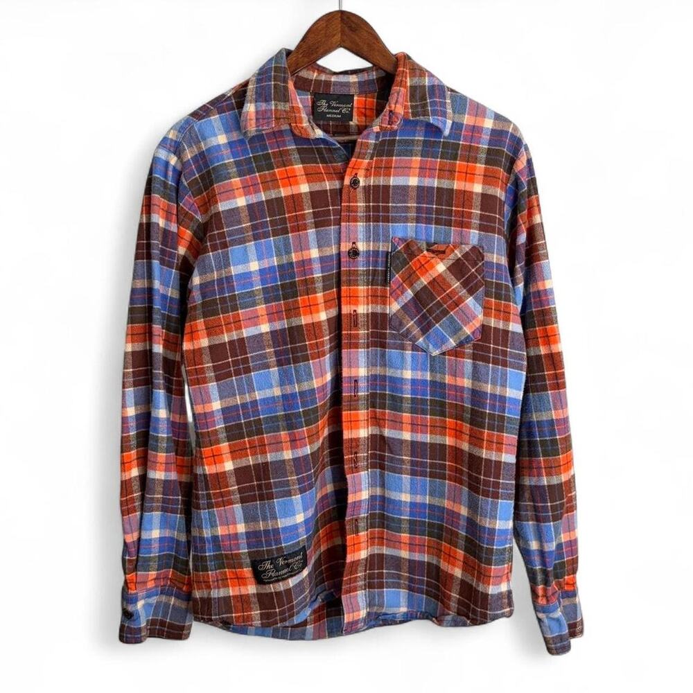 Vermont Flannel Co Plaid Shirt Men’s M Grunge USA Handmade Button Up